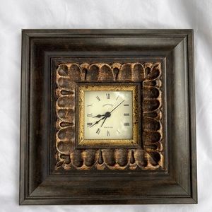 Marcelli Desk Mantle Clock, with Gold Accent.  Battery Operated